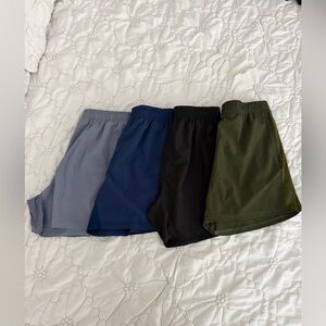 Mens Athletic Shorts Set in Grey, Navy, Black & Olive